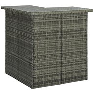 Corner Bar Table Grey 100x50x105cm Polyrattan - Bar Table