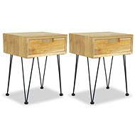 Noční stolky 2 ks 40x30x50 cm masivní teakové dřevo - Night Stand