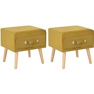 Bedside tables 2 pcs mustard 40 x 35 x 40 cm velvet - Night Stand