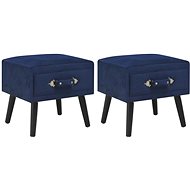 Noční stolky 2 ks modré 40 x 35 x 40 cm samet - Night Stand