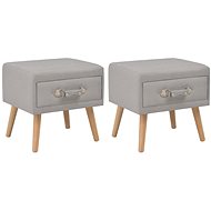 Noční stolky 2 ks šedé 40 x 35 x 40 cm textil - Night Stand