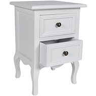 Noční stolek se 2 zásuvkami MDF bílý - Night Stand