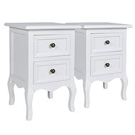 Noční stolky se 2 zásuvkami 2 ks MDF bílé - Night Stand