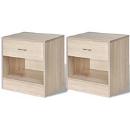 2 noční stolky se zásuvkou, barva dub - Night Stand