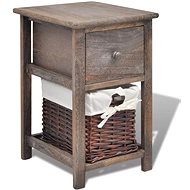 Noční stolek dřevěný hnědý - Night Stand
