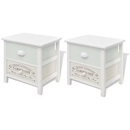 Noční stolky ve francouzském stylu 2 ks dřevěné - Night Stand