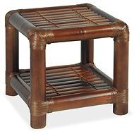 Noční stolek, bambus, 40x40x40 cm, tmavě hnědý - Night Stand