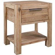Bedside table with drawer 40 x 30 x 48 cm solid acacia wood - Night Stand