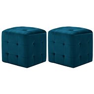Noční stolky 2 ks modré 30x30x30 cm sametová látka - Night Stand