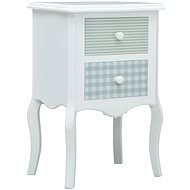 Noční stolek bílý a šedý 43 x 32 x 65 cm MDF - Night Stand