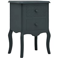 Noční stolek šedý 43 x 32 x 65 cm MDF - Noční stolek