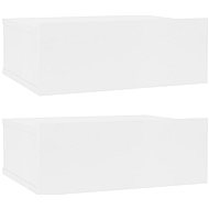 Wall-mounted bedside tables 2 pcs white 40 x 30 x 15 cm chipboard - Night Stand