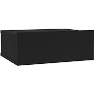 Wall-mounted bedside table black 40 x 30 x 15 cm chipboard - Night Stand