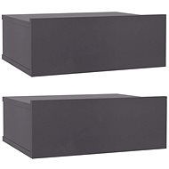 Nástěnné noční stolky 2 ks šedé 40 x 30 x 15 cm dřevotříska - Night Stand