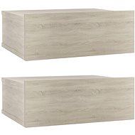 Wall bedside tables 2 pcs oak sonoma 40x30x15 cm chipboard - Night Stand