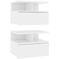 Wall-mounted bedside tables 2 pcs white 40 x 31 x 27 cm chipboard - Night Stand