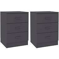 Noční stolky 2 ks šedé 38 x 35 x 56 cm dřevotříska - Night Stand