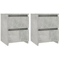 Bedside tables 2 pcs concrete grey 30 x 30 x 40 cm chipboard - Night Stand