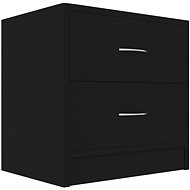 Noční stolek černý 40 x 30 x 40 cm dřevotříska - Night Stand