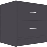 Noční stolek šedý 40 x 30 x 40 cm dřevotříska - Night Stand