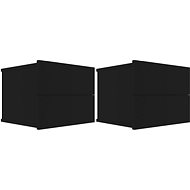 Bedside tables 2 pcs black 40 x 30 x 30 cm chipboard - Night Stand