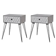 Bedside tables with drawer 2 pcs gray 276046 - Night Stand