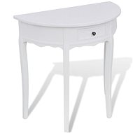 White semicircular console table with drawer - Console Table