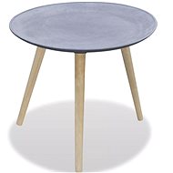 Round side / coffee table gray, concrete look - Side Table