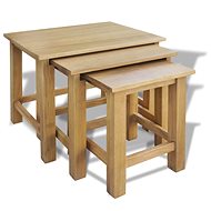Nesting tables 3 pcs solid oak wood - Side Table