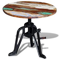 Side table solid recycled wood cast iron 60x (42–63) cm - Side Table