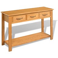 Cantilever table 118x35x77 cm solid oak wood - Console Table