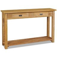 Konzolový stolík, masivny teak, 120 × 30 × 80 cm - Konzolový stolík