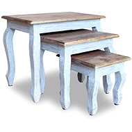 3-piece set of nesting tables solid recycled wood - Side Table