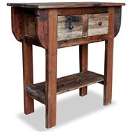 Side table made of solid recycled wood 80x35x80 cm - Side Table