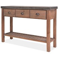 Console table made of solid fir wood 122x35x80 cm - Console Table