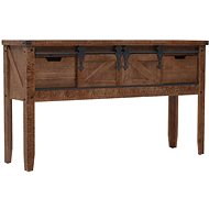 Console table solid fir wood 131x35,5x75 cm brown - Console Table