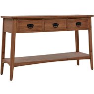 Console table made of solid fir 126x40x77,5 cm brown - Console Table