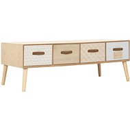 Coffee table with 4 drawers 110x50x40 cm solid pine - Coffee Table