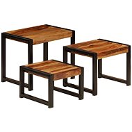 Nesting tables 3 pieces of solid sheesham wood - Side Table