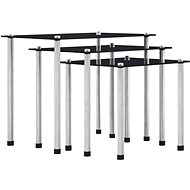 Nesting tables 3 pcs black tempered glass - Side Table