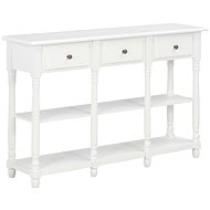 Cantilever table white 120x30x76 cm MDF - Console Table