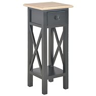 Side table black 27x27x65,5 cm wood - Side Table
