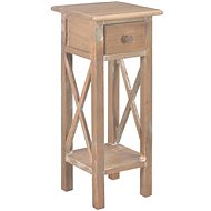 Side table brown 27x27x65,5 cm wood - Side Table