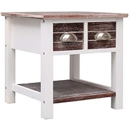 Side table brown 40x40x40 cm wood pavlovnie - Side Table