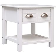 Side table white 40x40x40 cm wood pavlovnie - Side Table
