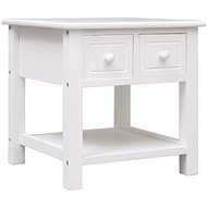 Side table white 40x40x40 cm wood pavlovnie - Side Table