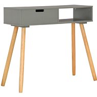 Side table gray 80x30x72 cm solid pine - Side Table