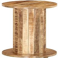Round side table 50x50x46 cm massive rough mango tree - Side Table