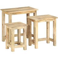 Nesting tables 3 pcs solid mango wood - Side Table