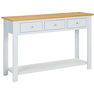 Cantilever table 118x35x77 cm solid oak wood - Console Table